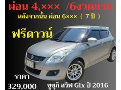 ซูซูกิ สวิฟ ปี 2016 ราคา 329,000 บาท